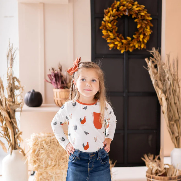 Kyte Baby Other - Kyte Baby Crew neck Tee in chick, chick print Stretch Bamboo Size 4T